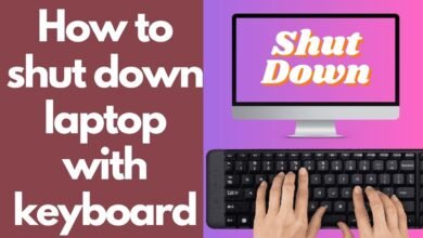 How to shut down laptop with keyboard
